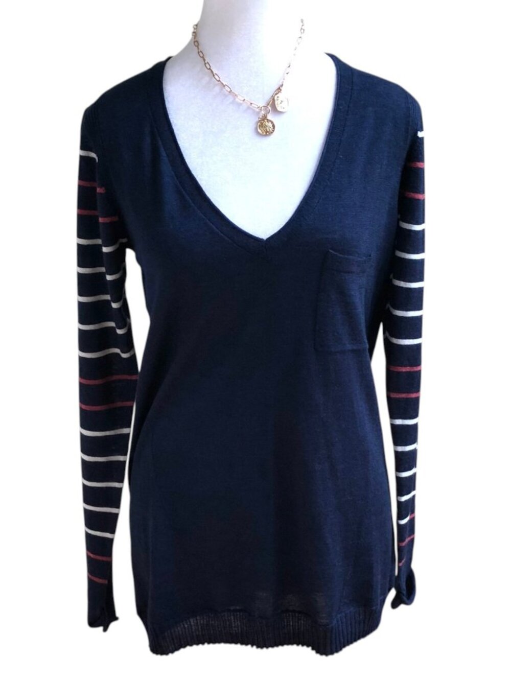Wrap London Sweater Merino Wool Navy Blue (6)